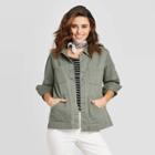 Women's Long Sleeve Chore Jacket - Universal Thread Olive Xs, Women's, Green