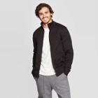 Men's Standard Fit Full Zip Sweater Fleece Jacket - Goodfellow & Co Black M,