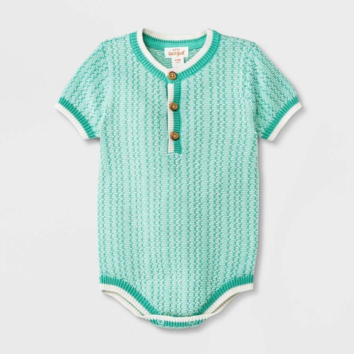 Baby Sweater Romper - Cat & Jack Light Green Newborn