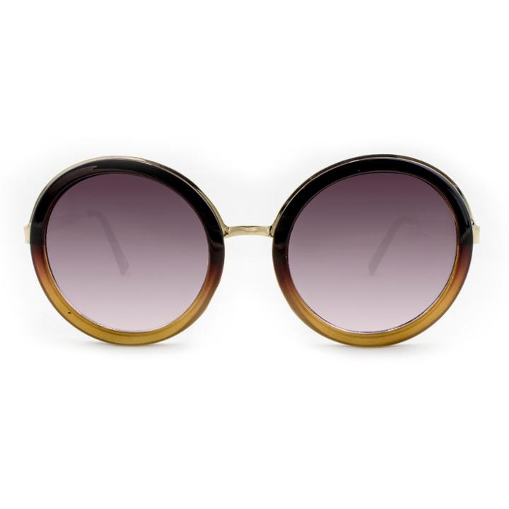 Women's Round Sunglasses With Ombre Frame - A New Day Brown