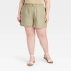 Women's Plus Size Shorts - Ava & Viv Green