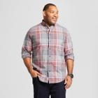 Men's Big & Tall Standard Fit Long Sleeve Button-down Shirt - Goodfellow & Co Silver Wing