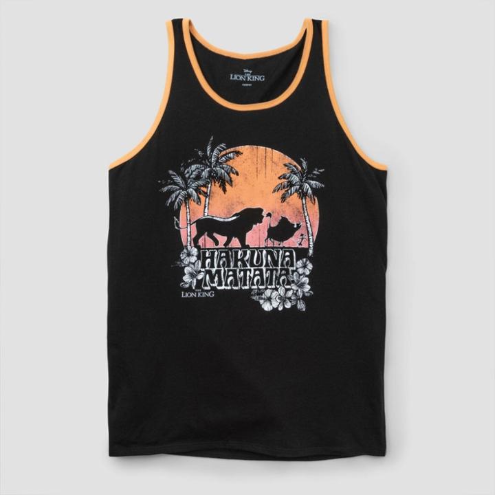 Disney Men's The Lion King Graphic Tank Top - Black