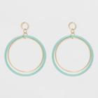 Large Circle Earrings - A New Day Green/silver