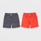 Toddler Boys' 2pk Pull-on Shorts - Cat & Jack Gray/khaki