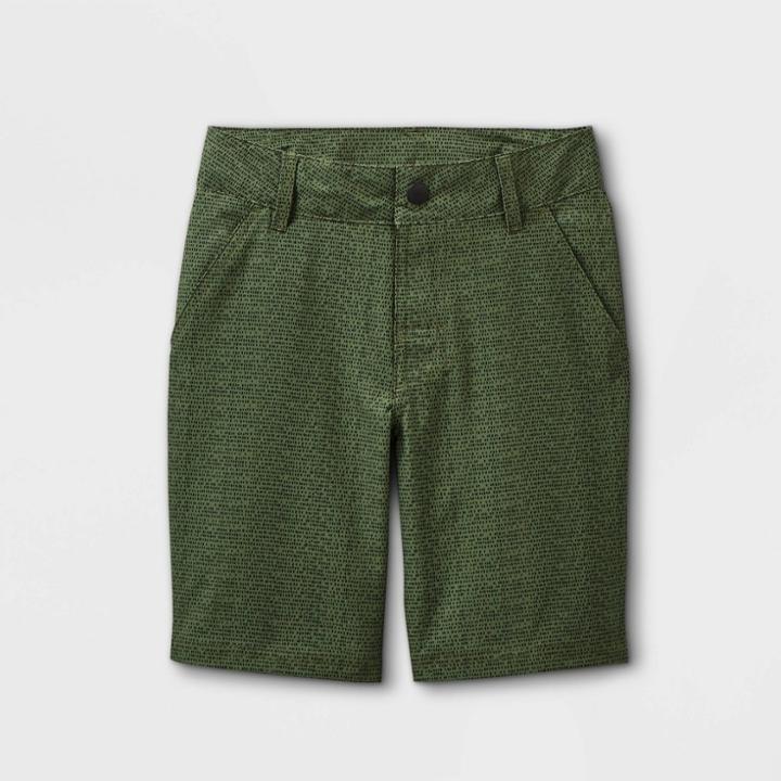 Boys' Mini Print Hybrid Swim Shorts - Art Class Olive Green