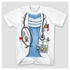 Mad Engine Men's Short Sleeve Doctor Costume Graphic T-shirt - White