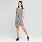 Eclair Women's Striped Tie Front Dress - Clair Blue/white