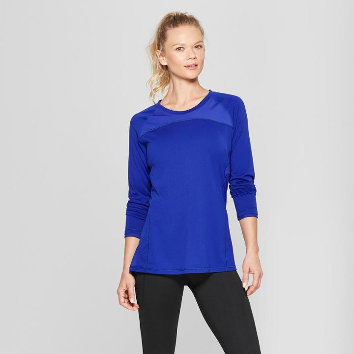 Women's Long Sleeve Run T-shirt - C9 Champion Cobalt Blue