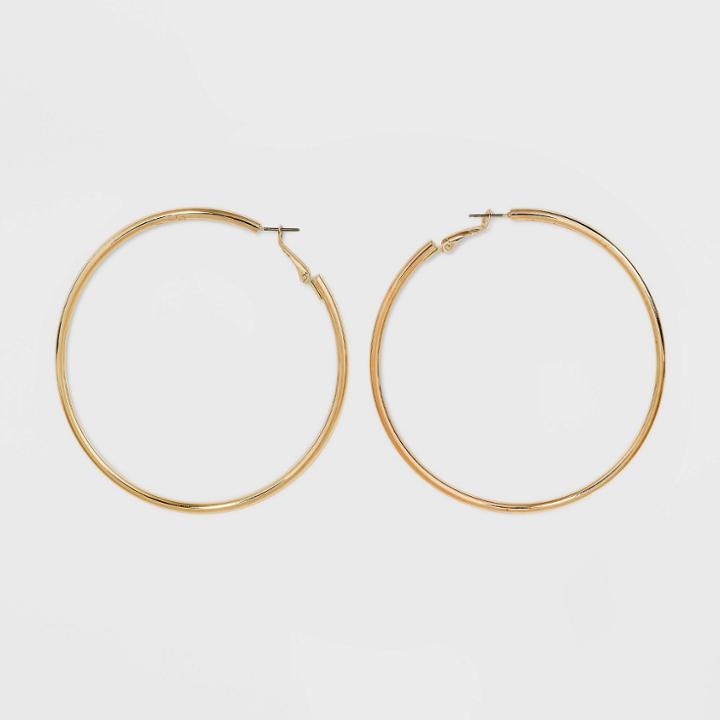 Tubular Hoop Earrings - A New Day Gold