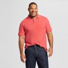 Men's Big & Tall Standard Fit Short Sleeve Loring Polo Shirt - Goodfellow & Co Guava Berry