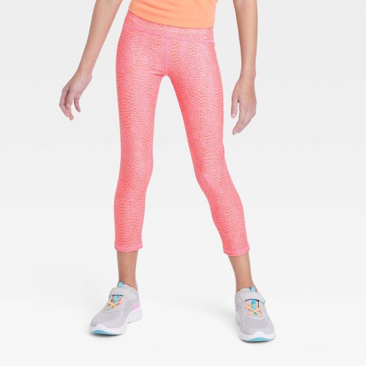 Girls' Core Cropped Leggings - All In Motion Orange