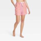 Women's Striped Simply Cool Pajama Shorts - Stars Above Rose Pink