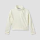 Girls' High Pile Sherpa Fleece 1/4 Zip Pullover Sweatshirt - All In Motion White