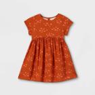 Toddler Girls' Short Sleeve Dress - Cat & Jack Dark Orange