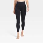 Women's Contour Shirred Brushed Back High-waisted 7/8 Leggings 25 - All In Motion Black