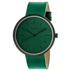 Simplify The 3000 Men's Sand - Blasted Dial Leather Strap Watch - Green, Vivid Teal