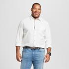 Target Men's Big & Tall Long Sleeve Cotton Slub Button-down Shirt - Goodfellow & Co True White