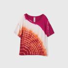 Women's Short Sleeve Tie-dye T-shirt - Joylab Pink