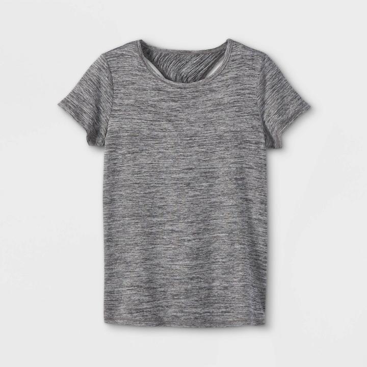 Girls' Short Sleeve Twist-back Studio T-shirt - All In Motion Black