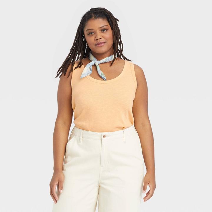 Women's Plus Size Tank Top - Universal Thread Wheat