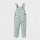 Oshkosh B'gosh Toddler Girls' Floral Print Overalls - Green