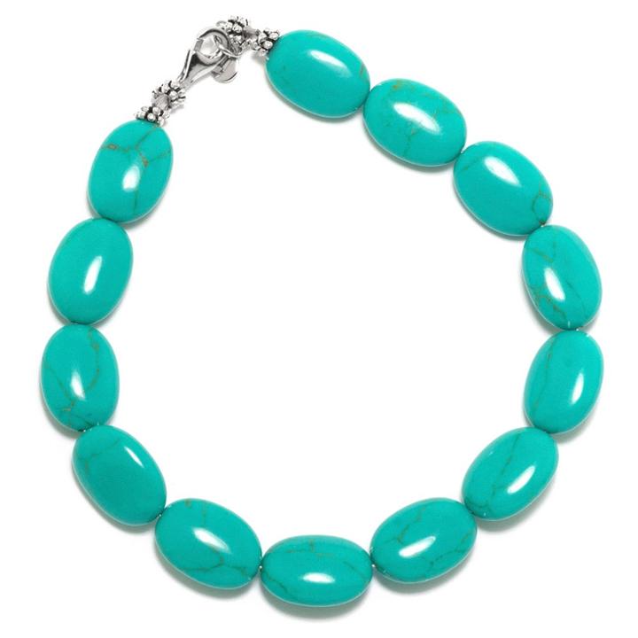 Target Sterling Silver Bracelet - Turquoise/silver (8), Girl's, Turquoise/sterling