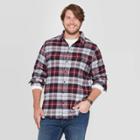 Men's Plaid Big & Tall Long Sleeve 2-pocket Flannel Button-down Shirt - Goodfellow & Co Burgundy Mist 2xb, Men's, Red Blue