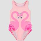 Baby Girls' Flamingo One Piece Swimsuit - Just One You Made By Carter's Pink 3m, Infant Girl's