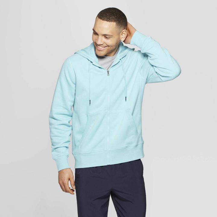 Men's Full Zip Fleece Sweatshirt - C9 Champion Amazing Aqua