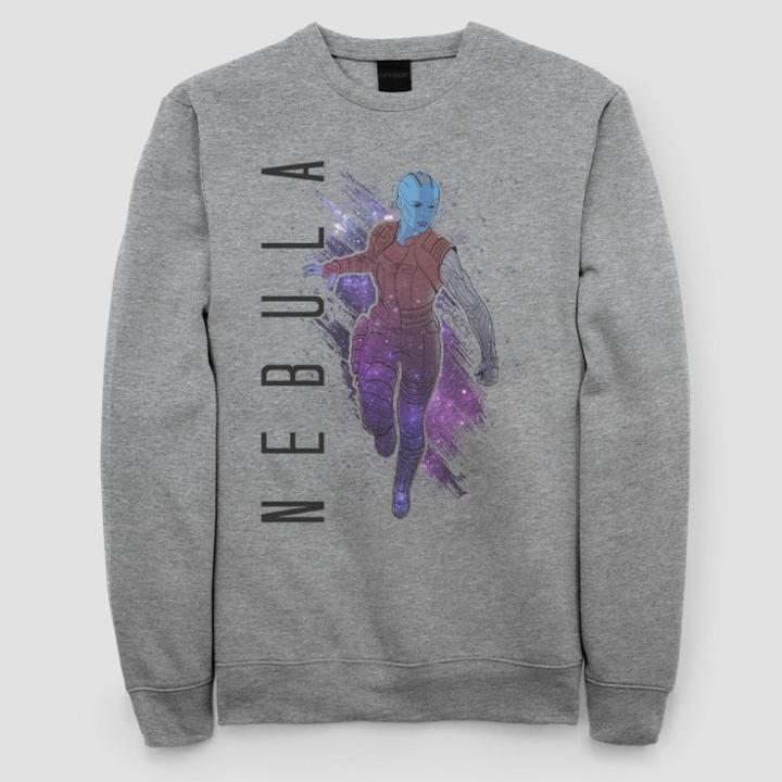 Women's Marvel Nebula Painted Fleece Sweatshirt (juniors') - Athletic Heather