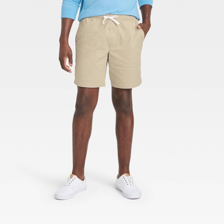 Men's 8 Pull-on Shorts - Goodfellow & Co Light Taupe Xs,