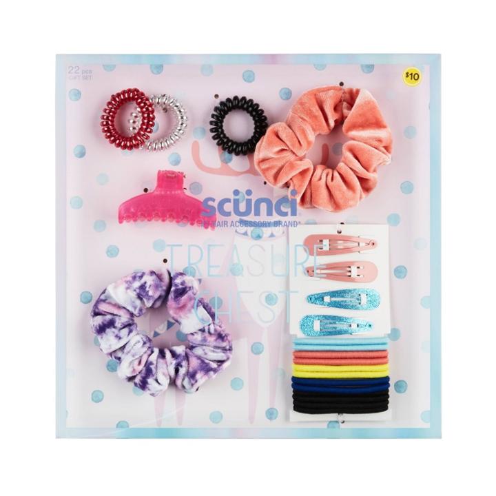 Scunci Hair Styling Set Holiday Treasure Chest Box