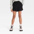 Girls' Fleece Shorts - Art Class Black