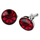 Men's Marvel Hydra Face Stainless Steel Cufflinks