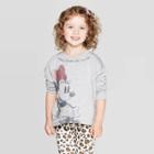 Toddler Girls' Disney Minnie Mouse Smile Fleece Sweatshirt - Gray