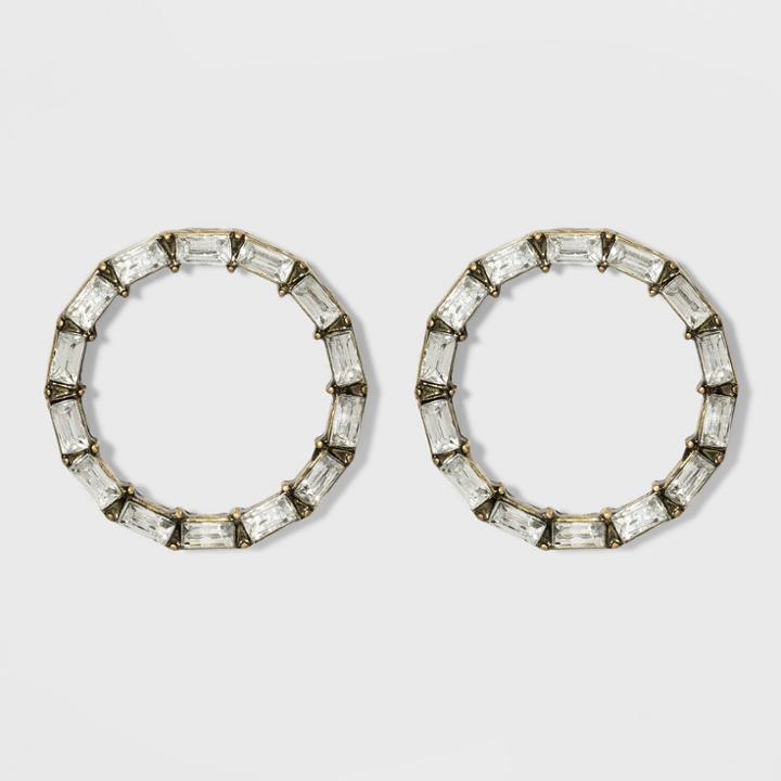 Sugarfix By Baublebar Crystal Baguette Stud Earrings - Clear, Girl's