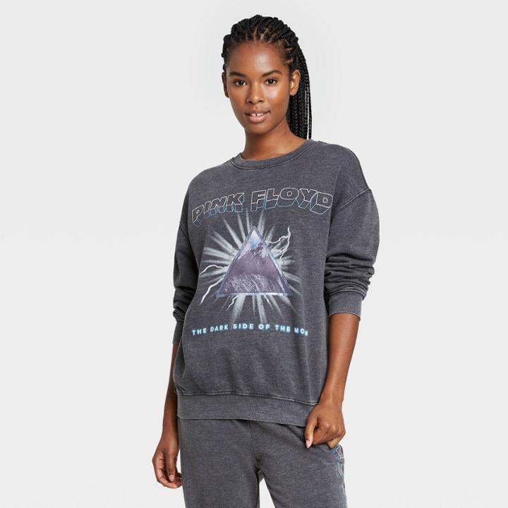 Women's Pink Floyd Metallic Graphic Sweatshirt - Charcoal