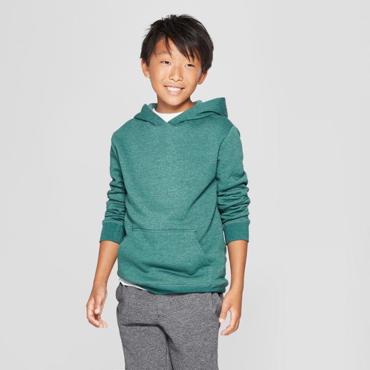 Boys' Hooded Sweatshirt - Cat & Jack Green