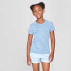 Umbro Girls' Short Sleeve Performance T-shirt - Light Airy Blue Heather