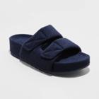 Women's Remi Platform Slide Sandals - A New Day Navy Blue