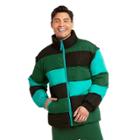 Men's Big & Tall Color Block Puffer Jacket - Lego Collection X Target Black/green/teal