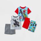 Toddler Boys' 5pc Marvel Avengers Pajama Set - 2t, Blue/black/blue