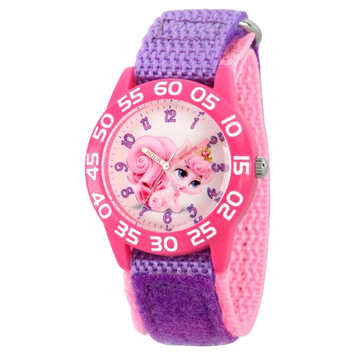 Girls' Disney Palace Pet Dreamy Pink Plastic Time Teacher Watch - Purple, Girl's