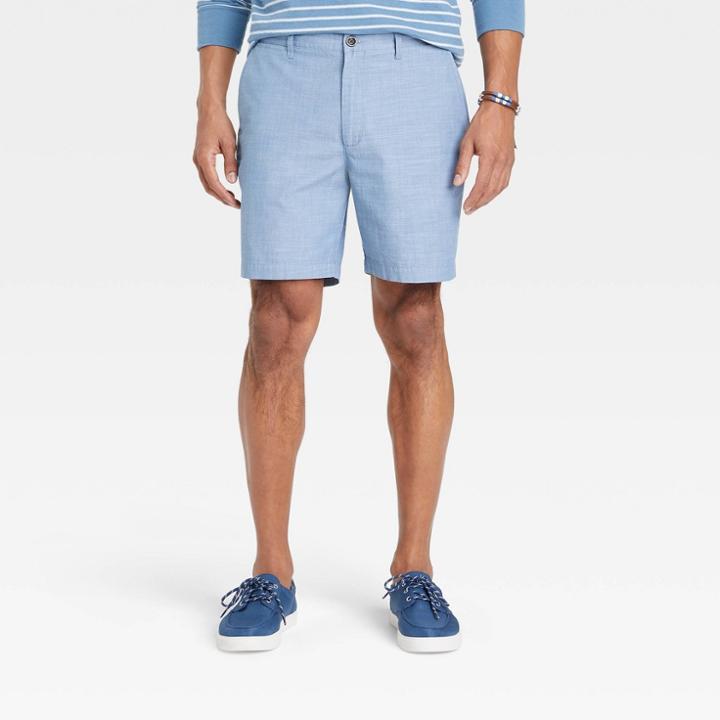 Men's 7 Flat Front Shorts - Goodfellow & Co Blue
