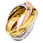 West Coast Jewelry Rolling Ring - Tri-color (size 9), Women's,