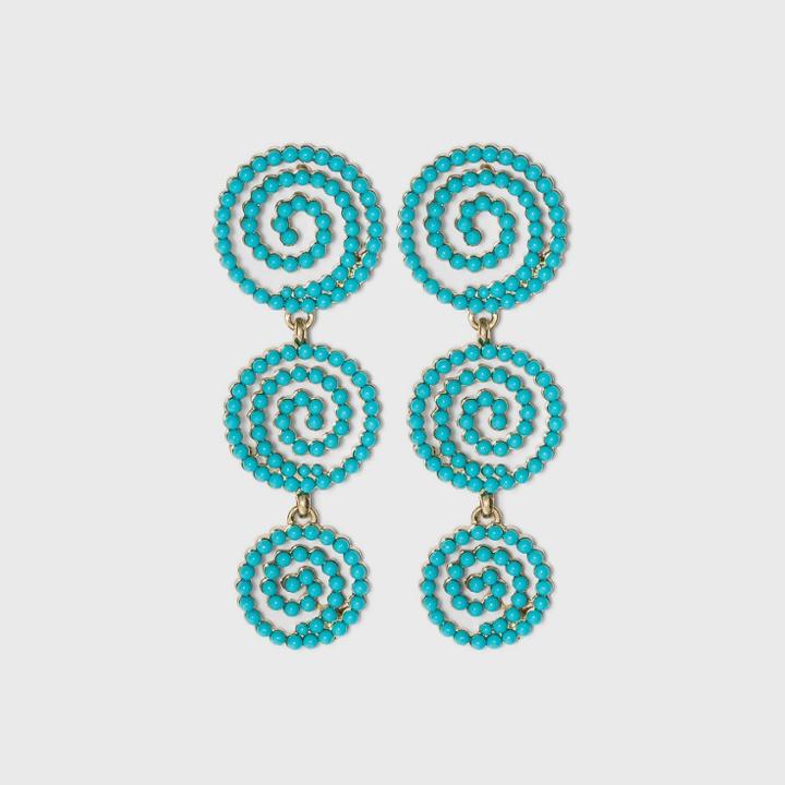 Sugarfix By Baublebar Beaded Swirl Drop Earrings - Blue