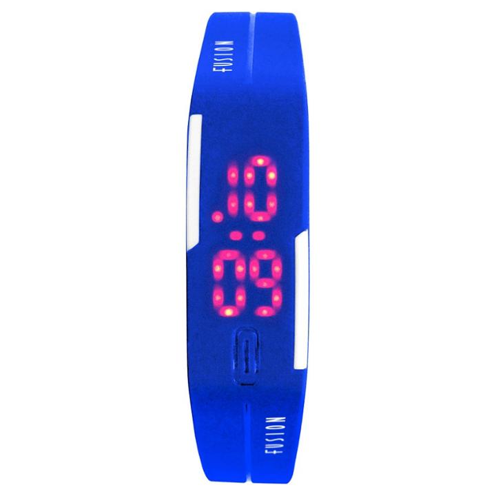 Ladies Fusion Hidden Led Digital Sportwatch - Blue