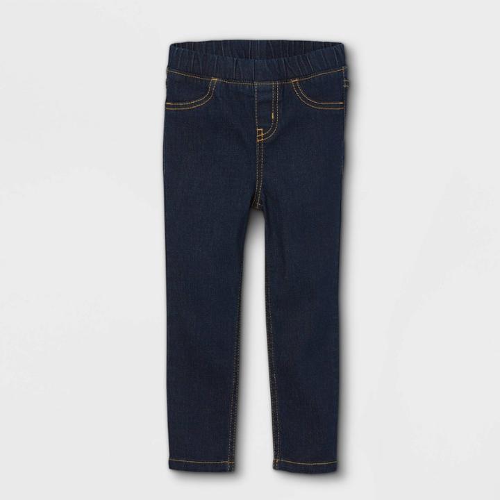 Toddler Girls' Pull-on Skinny Jeans - Cat & Jack Dark Wash