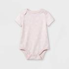 Baby Girls' Heart Short Sleeve Bodysuit - Cat & Jack Pink Newborn